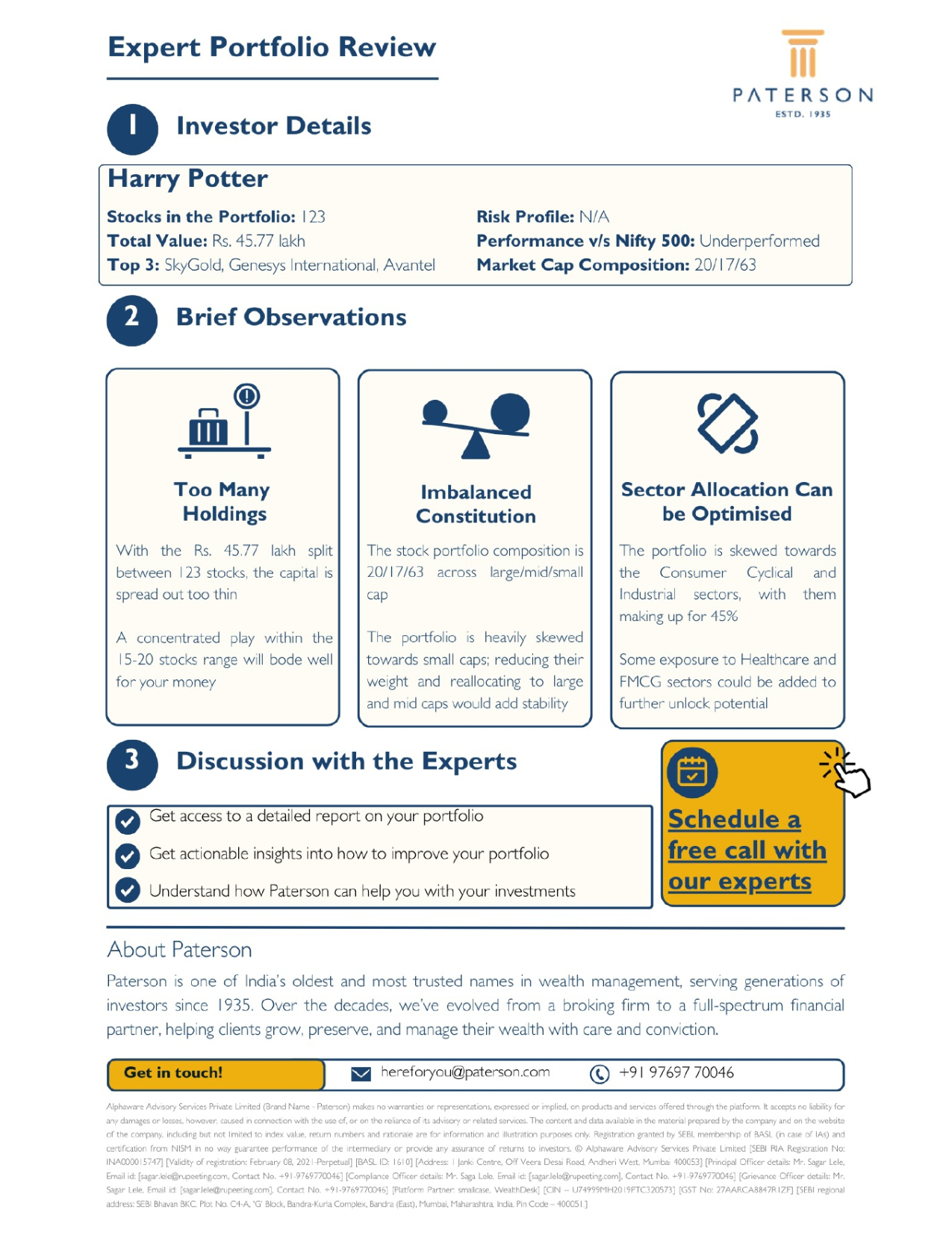 Expert Portfolio Review